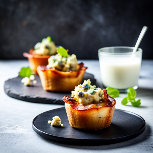 Bacon, Date & Blue Cheese Cups