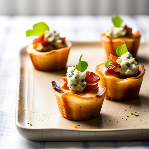 Bacon, Date & Blue Cheese Cups