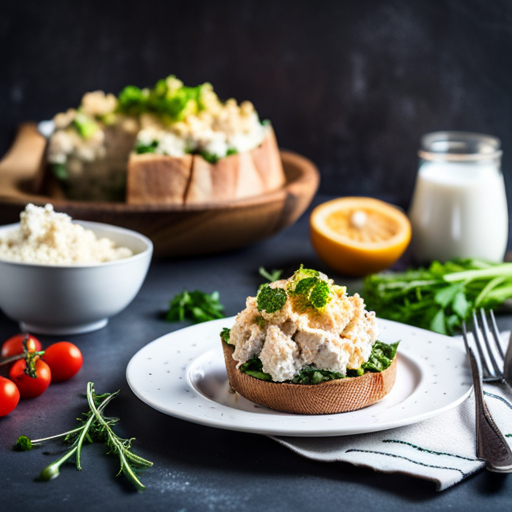 Tuna salad with eggs