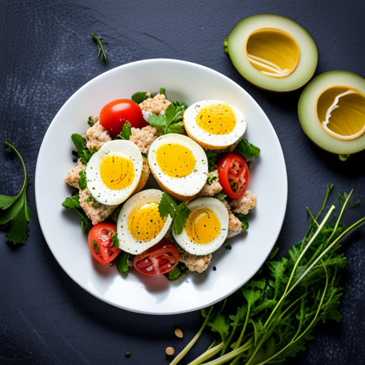 Tuna salad with eggs