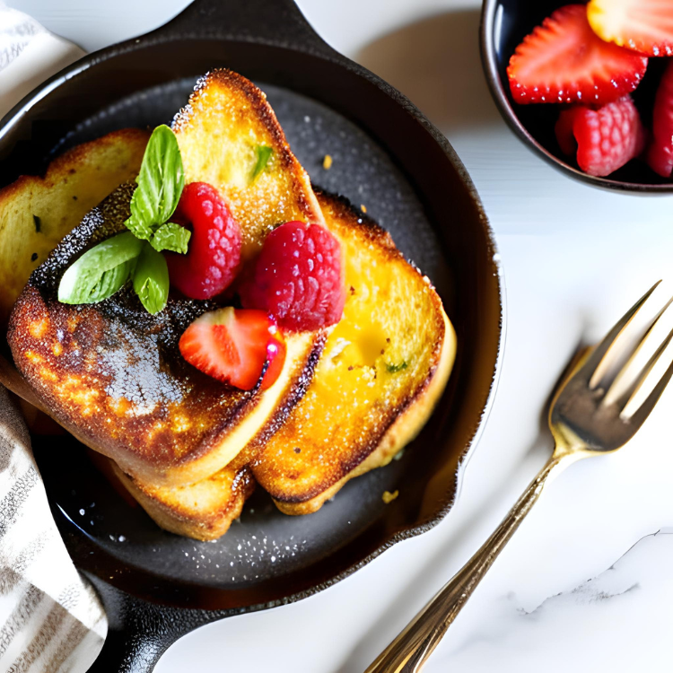 Keto French Toast with Ham