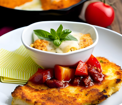 Chicken Parm with Ravioli and Fruit Cup