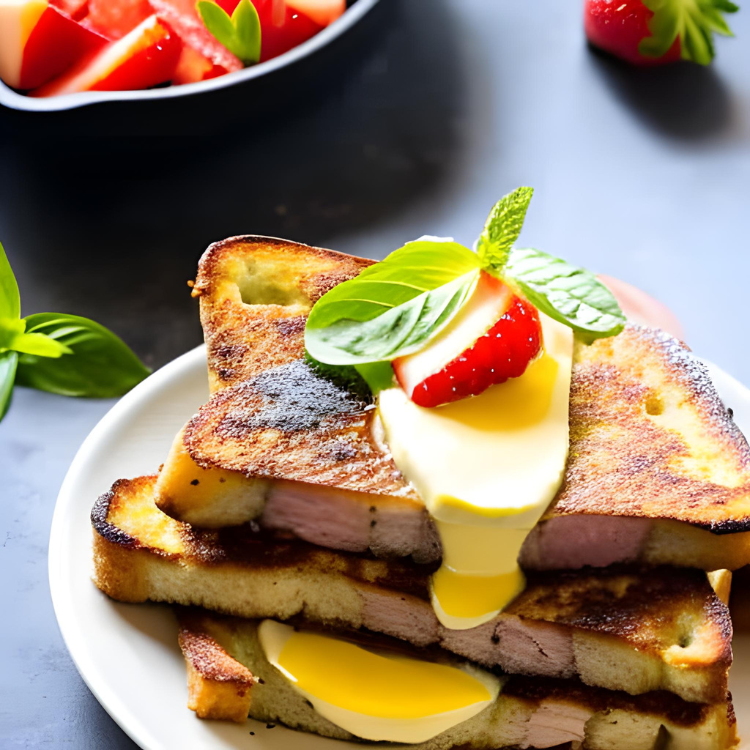 Keto French Toast with Ham