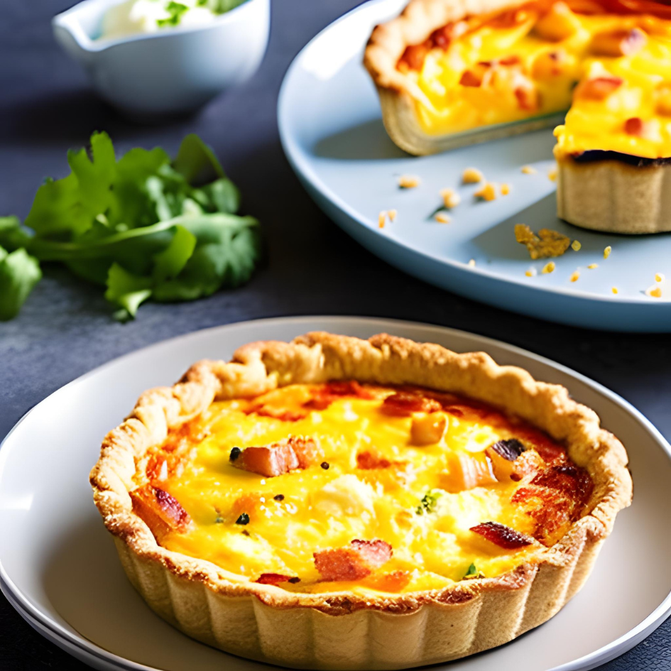 Bacon & cheddar quiche (3)