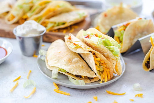 Classic Tacos with Chips and Fruit Cup