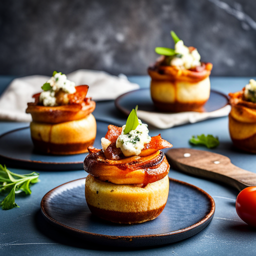 Bacon, Date & Blue Cheese Cups